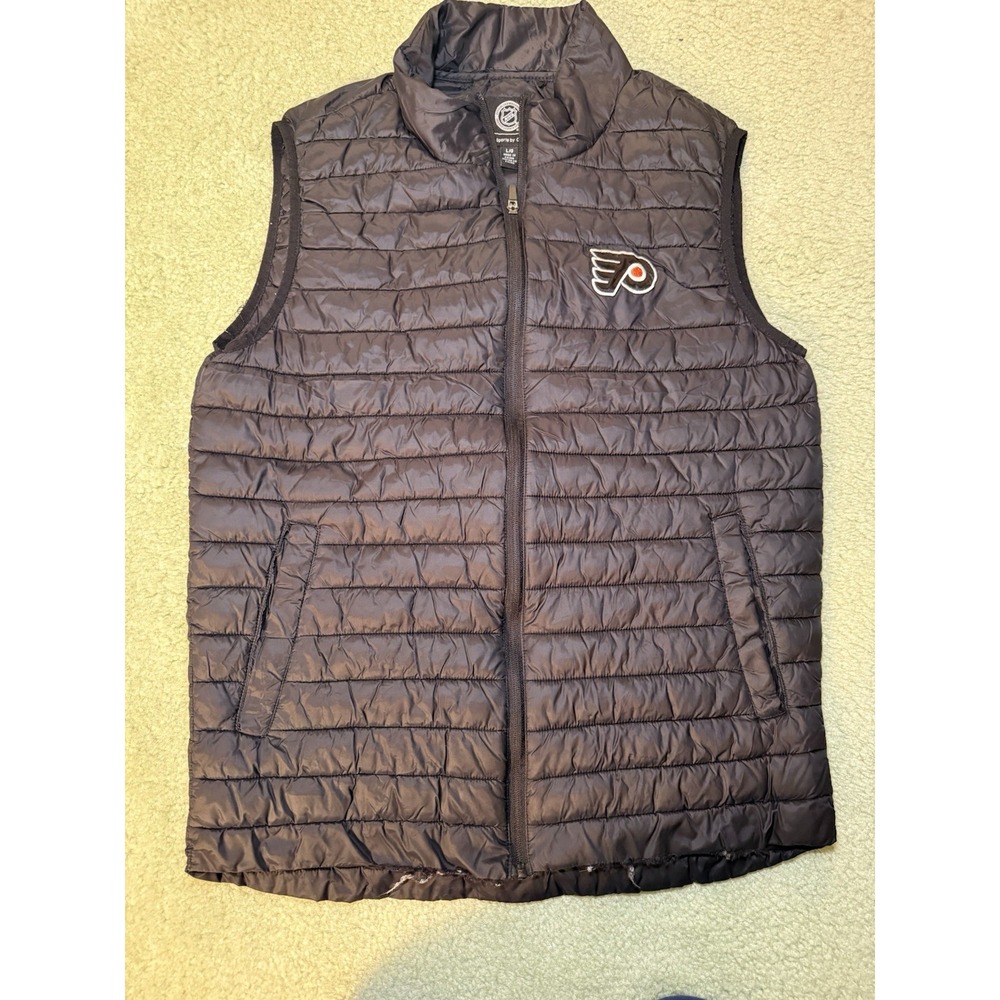 NHL Philadelphia Flyers Black Puffer vest size L